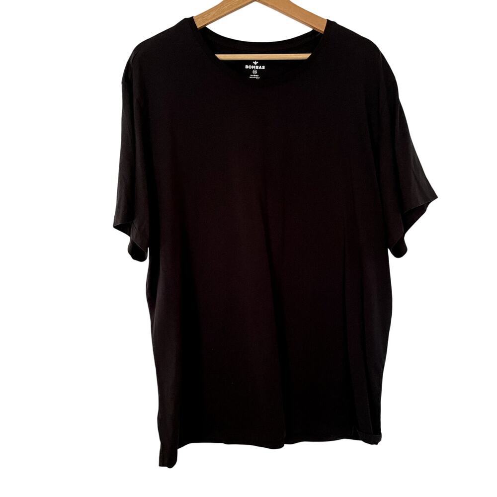 Bombas black short sleeved shirt men's size 2XL bee better pima cotton comfort